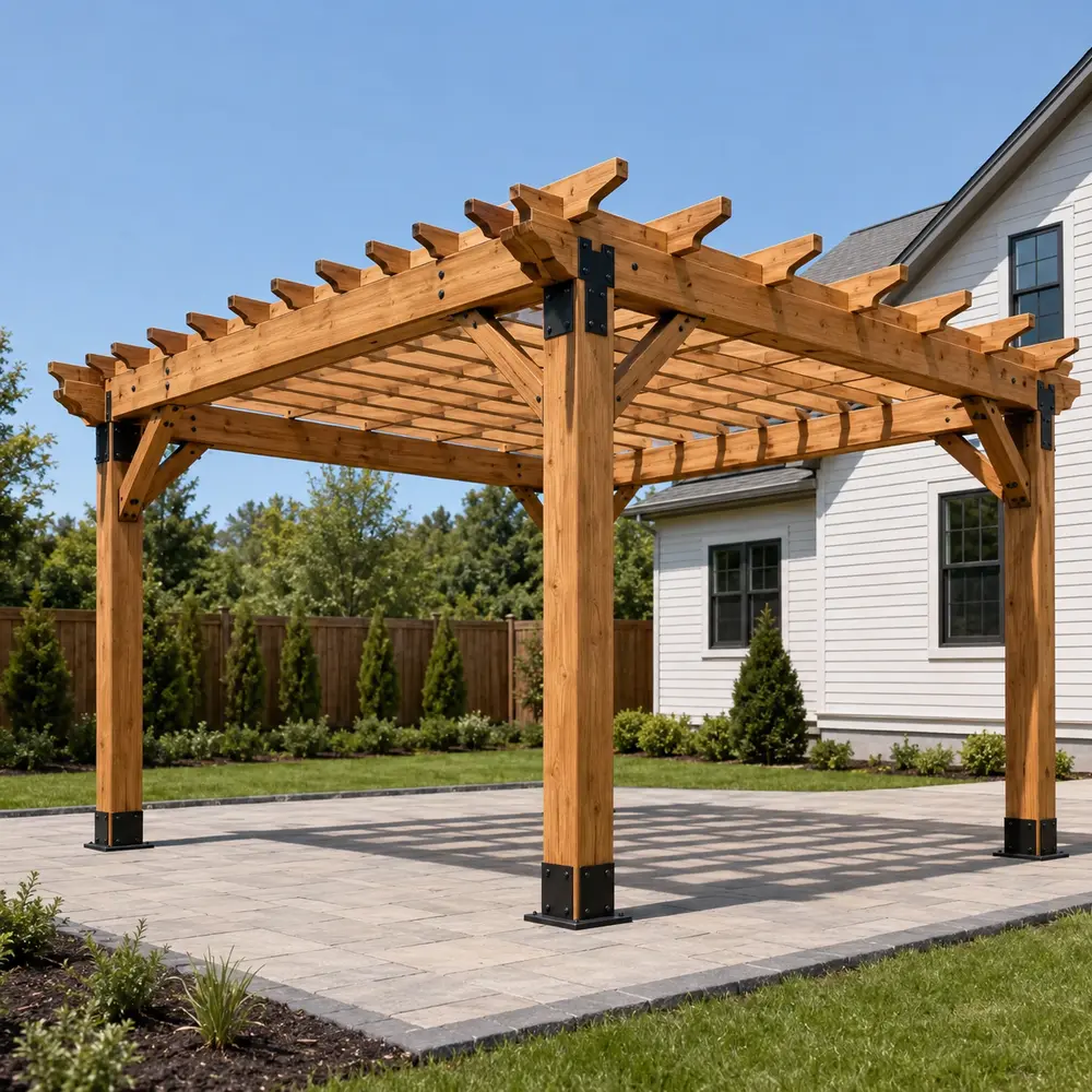 Cedar Pergola — 12 × 16 ft. product photograph