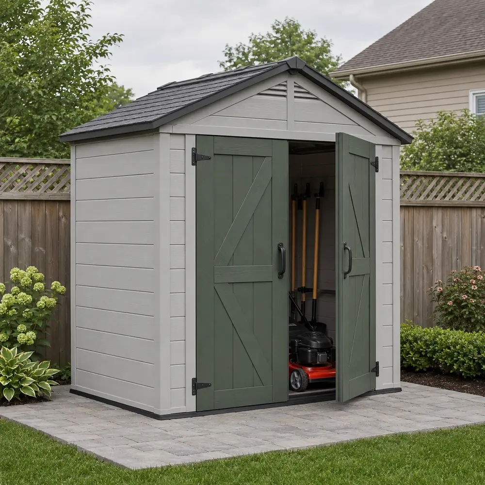 Weatherproof Shed — 6 × 8 ft.